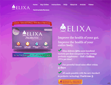 Tablet Screenshot of elixa-probiotic.com